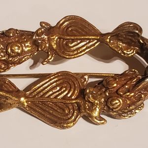 Vintage Brooch Pin Ancient fish by Alva Museum Replicas 1980s